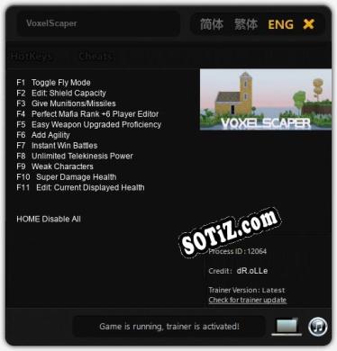 Трейнер для VoxelScaper [v1.0.5]