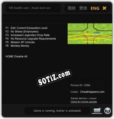 Трейнер для VR health care （head and neck exercise）：control a snake to fight by moving your neck and head following doctors guides （Gold Coin Edition） [v1.0.5]