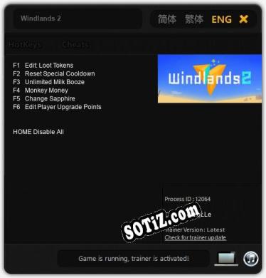 Трейнер для Windlands 2 [v1.0.8]