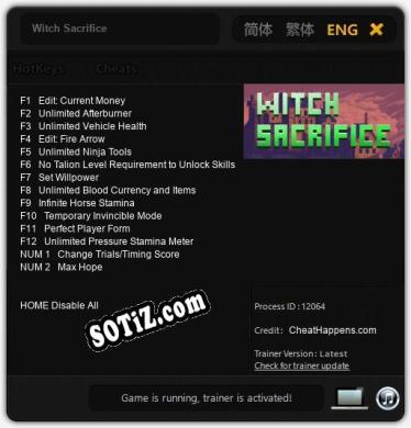 Трейнер для Witch Sacrifice [v1.0.1]