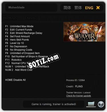 Трейнер для Wulverblade [v1.0.4]