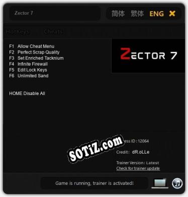 Трейнер для Zector 7 [v1.0.1]